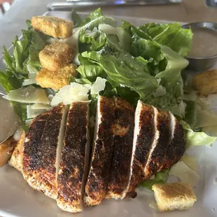 Blackened chicken Caesar salad