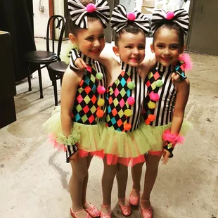 Our trio getting ready to compete