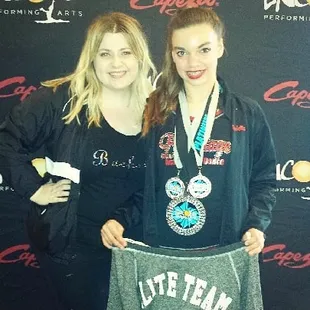 One of our teen dancers after awards and getting the opportunity to dance on the elite team for encore nationals