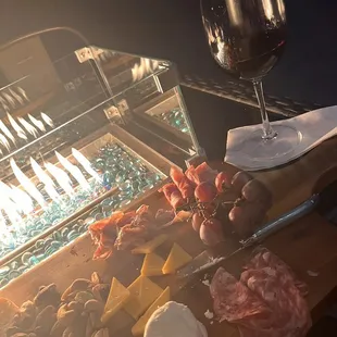 Charcuterie board with Green Room Zinfandel - delicious