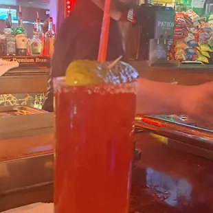 The Sailty Blody Mary with all the fixen's