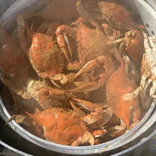 Steamed crab