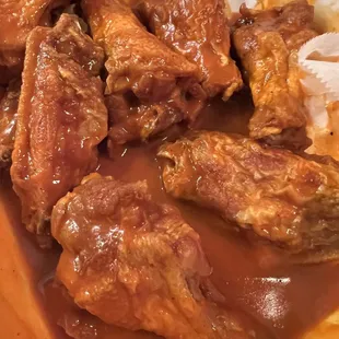 Best meatiest wings around! This is the medium sauce.