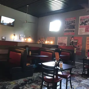 seating and tables in a restaurant