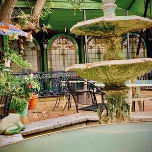 View by the fountain