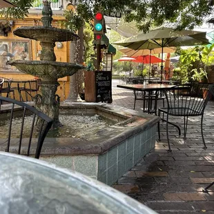 The  outside patio