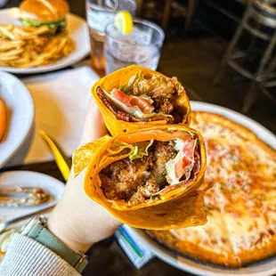 Fried chicken wrap