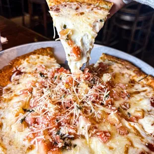 Bruschetta pizza cauli crust