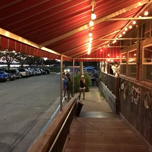 outside, sushi and sashimi