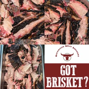 a tray of brisket