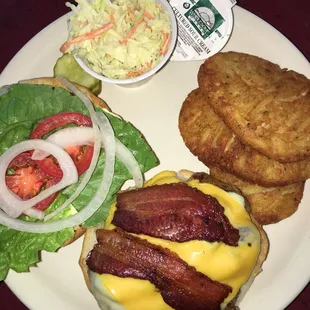 Backwoods Burger with Potato Patties &amp; Coleslaw
