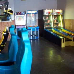 Arcade separate from dining area.