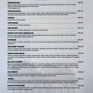Pizza menu pg 1