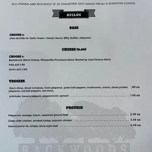 Pizza menu pg 2