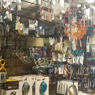 Well stocked on everything you need to go rock climbing!