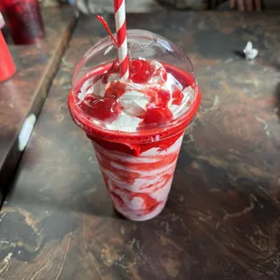 Strawberry milkshake