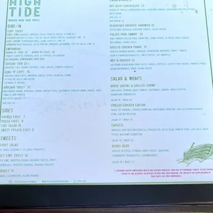 7/9/22 - Menu