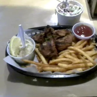 Grilled Gator with Cajun Fries