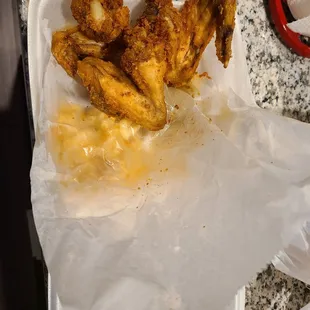 Greasy chicken wings