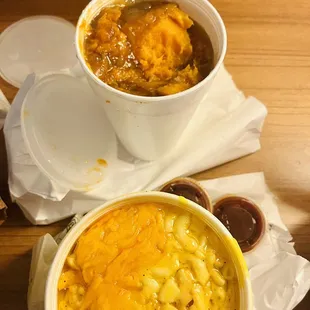 Yams and Mac and Cheese