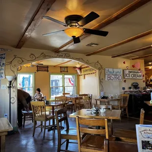 the dining area of a restaurant