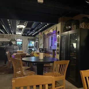 the inside of a restaurant