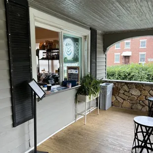 the front porch of a home