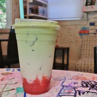 Strawberry matcha