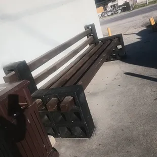 seating in front as well as large patio for smokers
