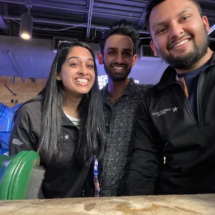 a man and a woman posing for a picture