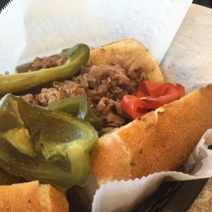 Italian beef with sweet peppers.