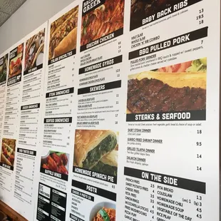 Wall menu