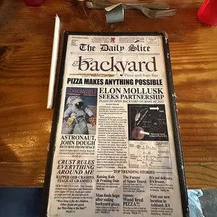 Menu looks pretty rad