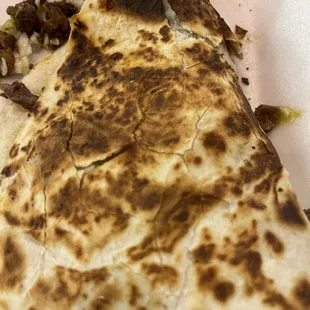 Burn and also cold quesadilla