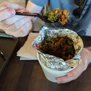 Al Pastor (pork) Papa Loca - very filling!