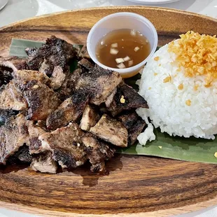 Inihaw na Baboy with Garlic Rice (Grilled Pork Belly)