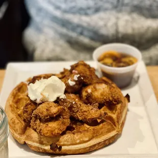Chicken and Waffle Breakfast