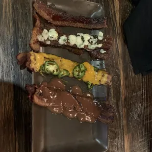 Bacon sample platter