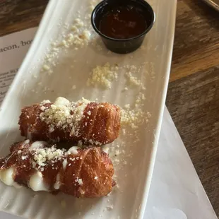 Bacon wrapped cheese