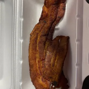 Thick crispy bacon. Yummy