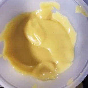 This custard is actually hollandaise sauce.