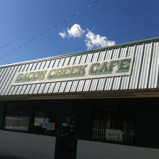 the front of the building