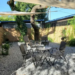 Some of the outdoor seating