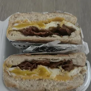 Bacon egg and cheese sandwich