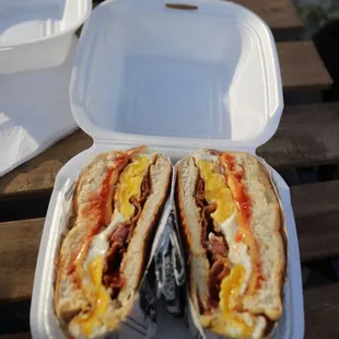 bacon egg &amp; cheese NY style