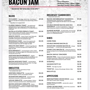 Updated Menu