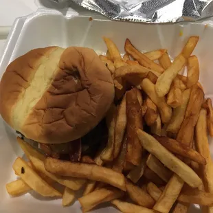 Bacon Cheeseburger and Fries