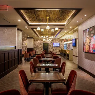 interior, sushi and sashimi