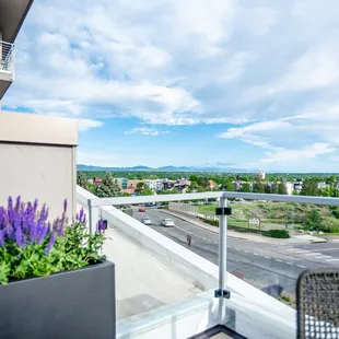 Rocky mountain views from the rooftop