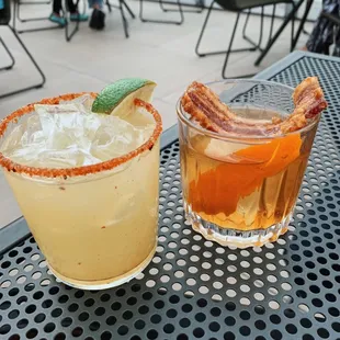 Bacon Old Fashion / Spicy Marg with Salt